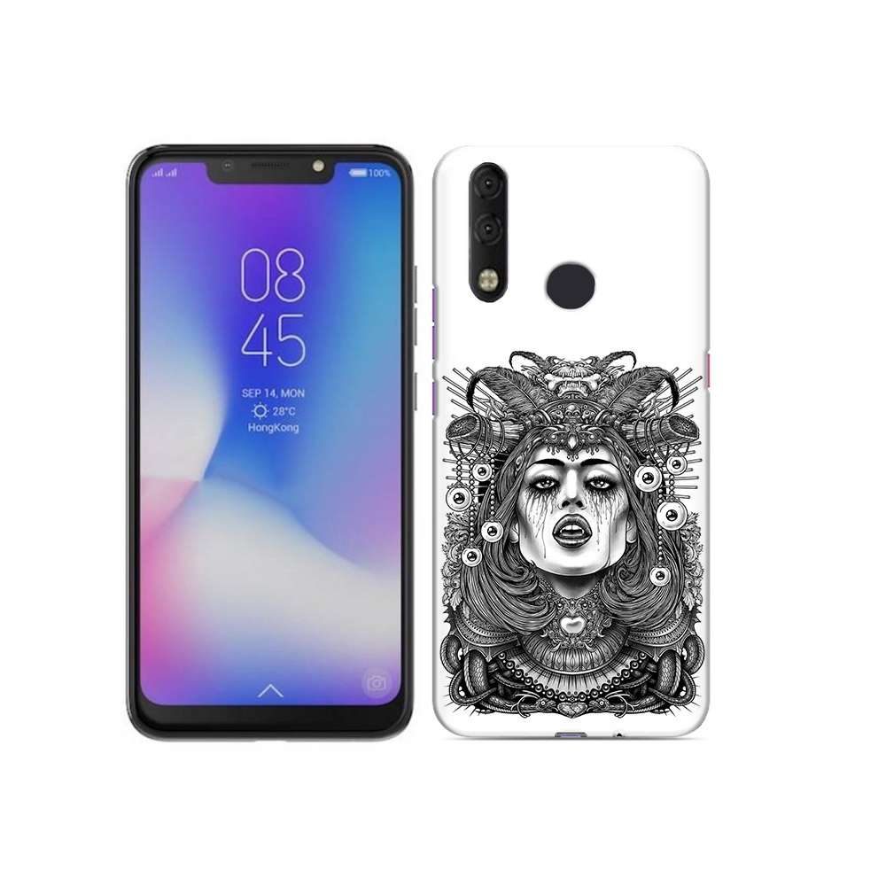 

Чехол MyPads Tocco для Tecno Camon 11 Pro портрет девушки черно белый, Tocco