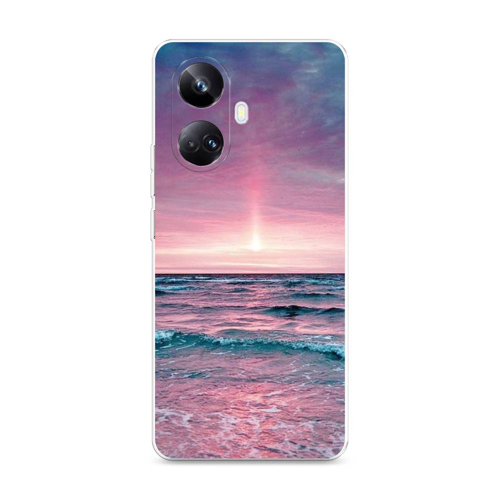 

Чехол на Realme 10 Pro+ "Восход 3", Розовый;голубой, 2512350-2