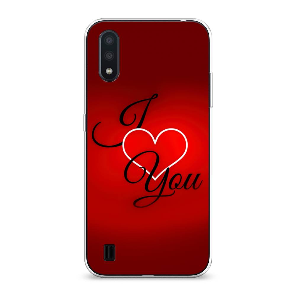 фото Силиконовый чехол "i love you 3" на samsung galaxy a01 awog