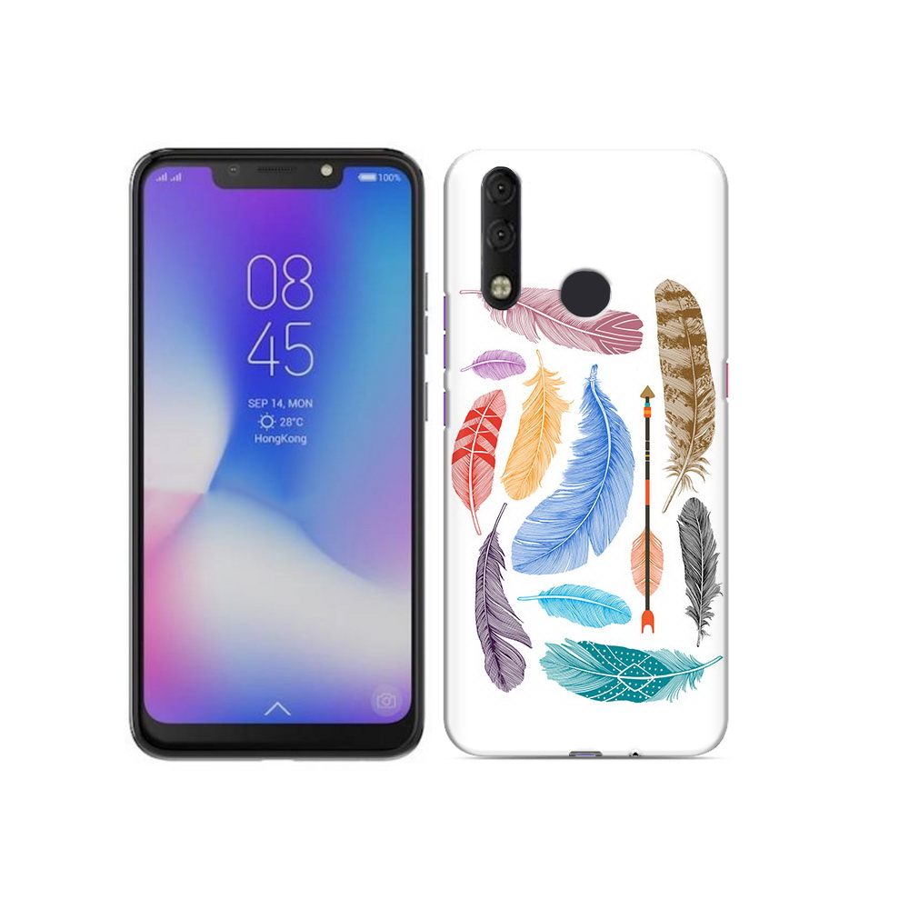 

Чехол MyPads Tocco для Tecno Camon 11 Pro разноцветные перья, Tocco