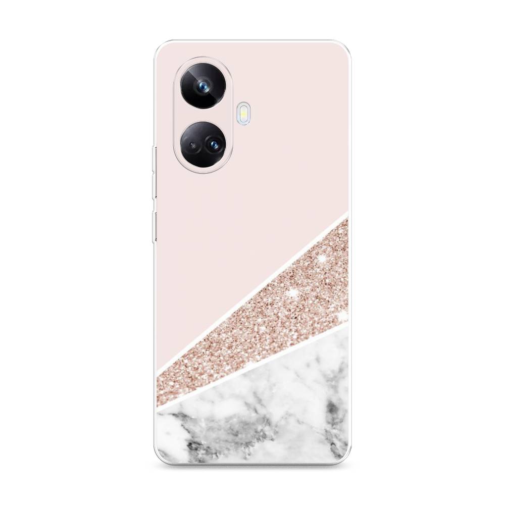 

Чехол на Realme 10 Pro+ "Блестящий розовый мрамор", 2512350-3