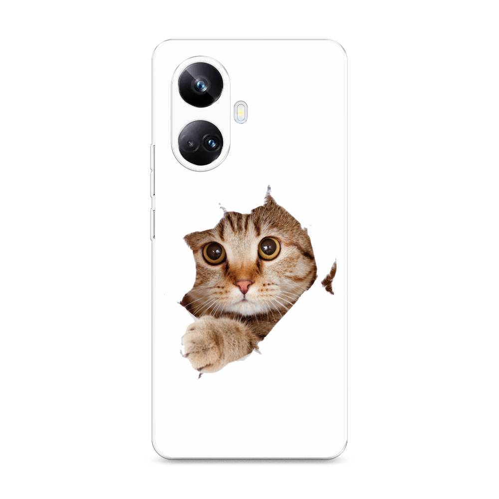

Чехол на Realme 10 Pro+ "Кот и бумага", Белый;коричневый, 2512350-1