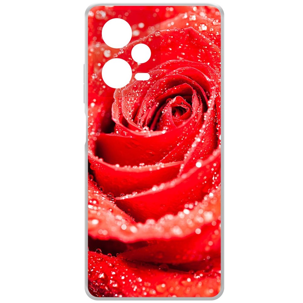 

Чехол-накладка Krutoff Clear Case Роза для Xiaomi Redmi Note 12 Pro+ 5G, Прозрачный