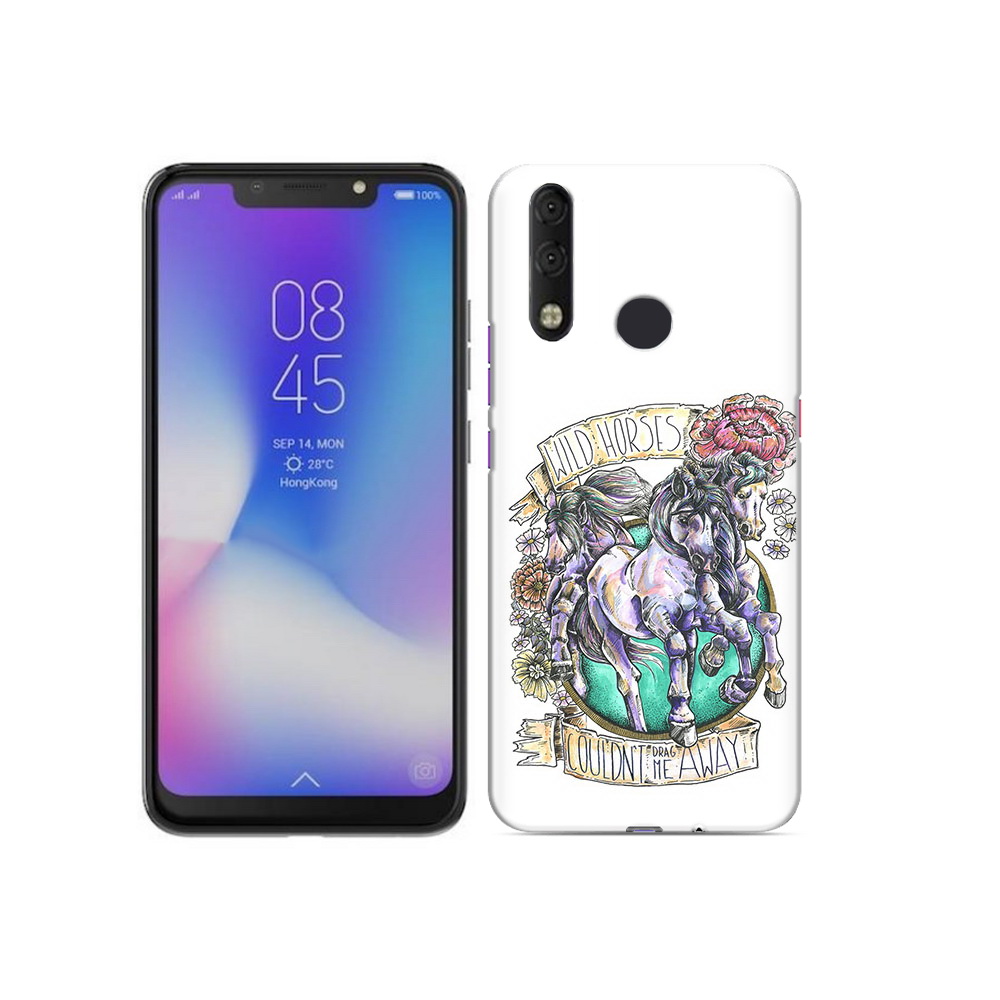 

Чехол MyPads Tocco для Tecno Camon 11 Pro рисунок коней в цветах, Tocco