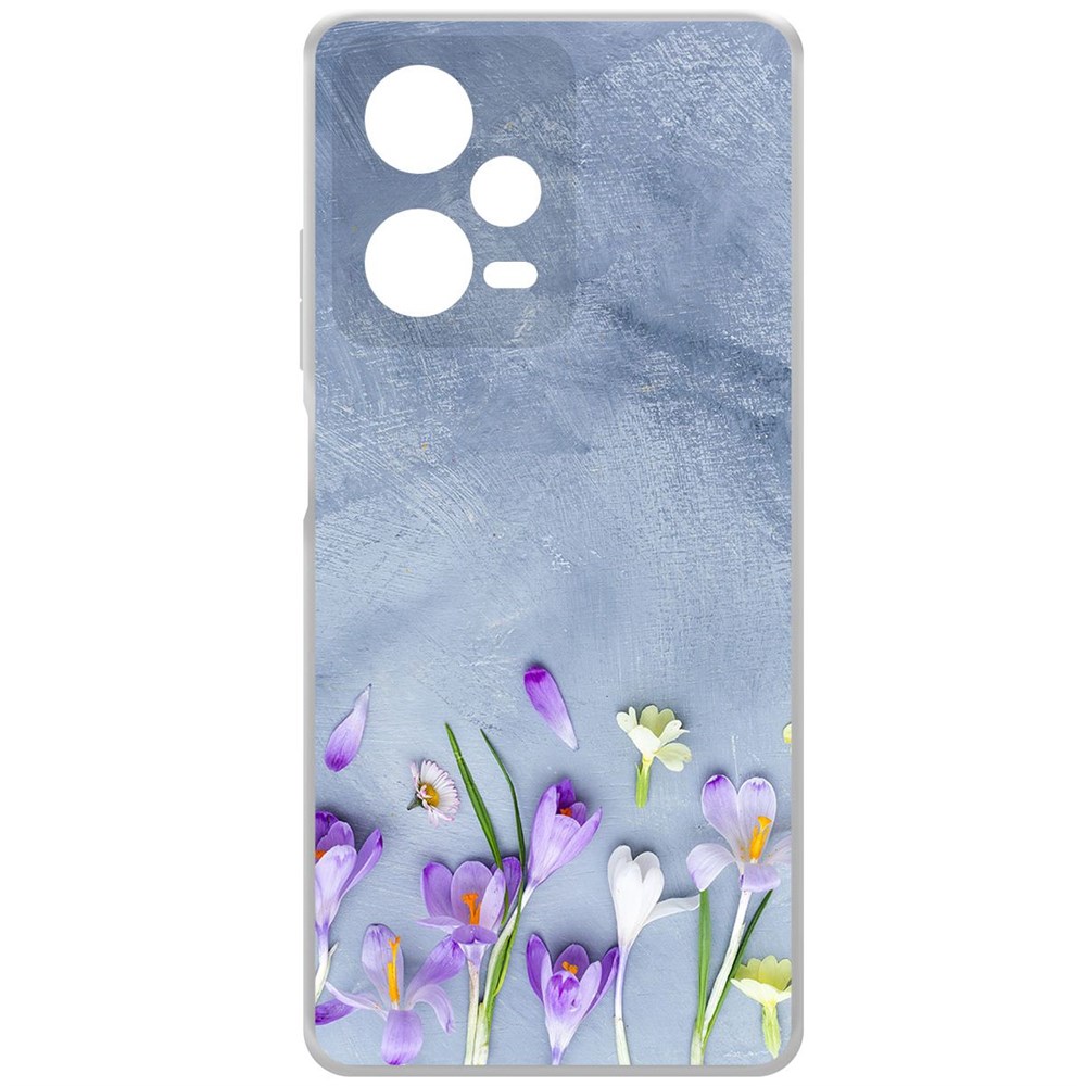 Чехол-накладка Krutoff Clear Case Цветочное настроение для Xiaomi Redmi Note 12 Pro+ 5G