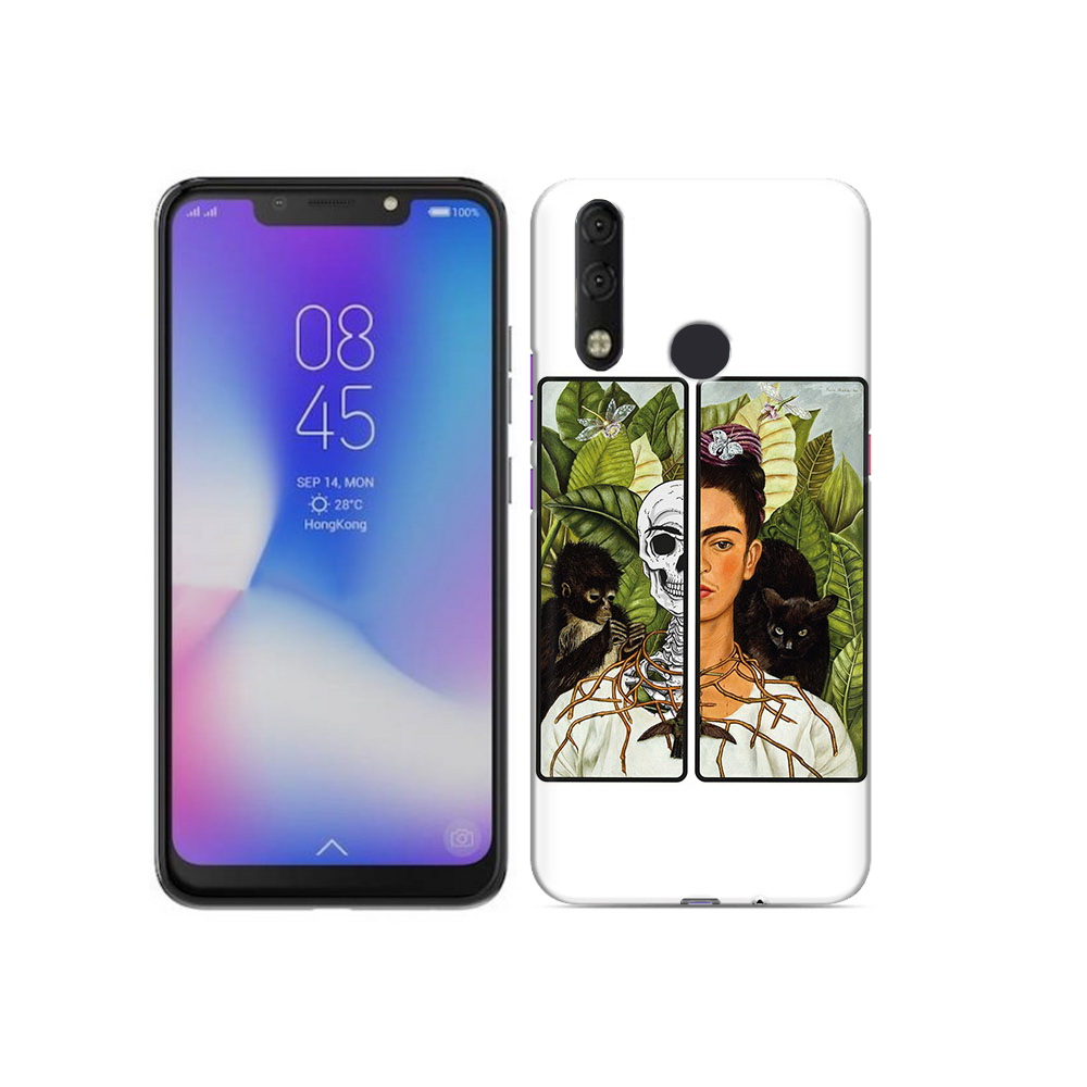 

Чехол MyPads Tocco для Tecno Camon 11 Pro сдвоенная картинка девушка скелет, Tocco