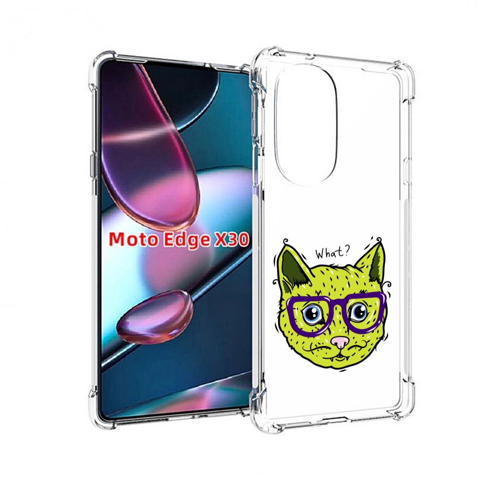 

Чехол MyPads Зеленый кот для Motorola Moto Edge X30, Прозрачный, Tocco
