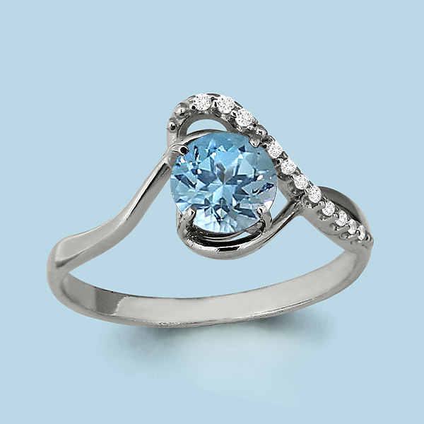 

Кольцо из серебра р. 18,5 AQUAMARINE 6551105А_925_р, 6551105А_925_р