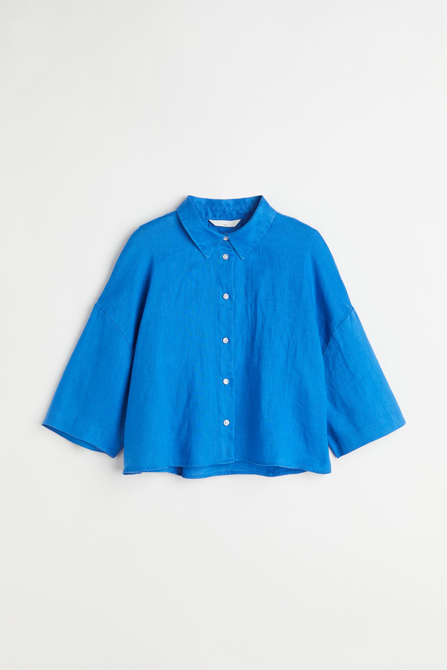 Рубашка женская H&M 972815009 синяя L
