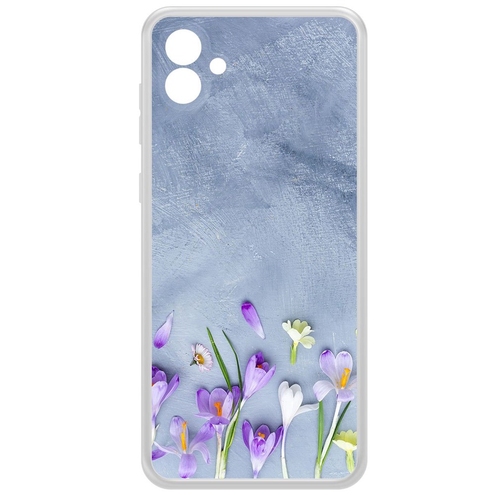 

Чехол-накладка Krutoff Clear Case Цветочное настроение для Samsung Galaxy A04e (A042), Прозрачный