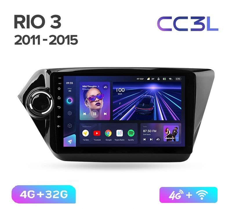 Магнитола TEYES KIA RIO 3 2011-2015 г CC3L 432ГБ 2025000₽