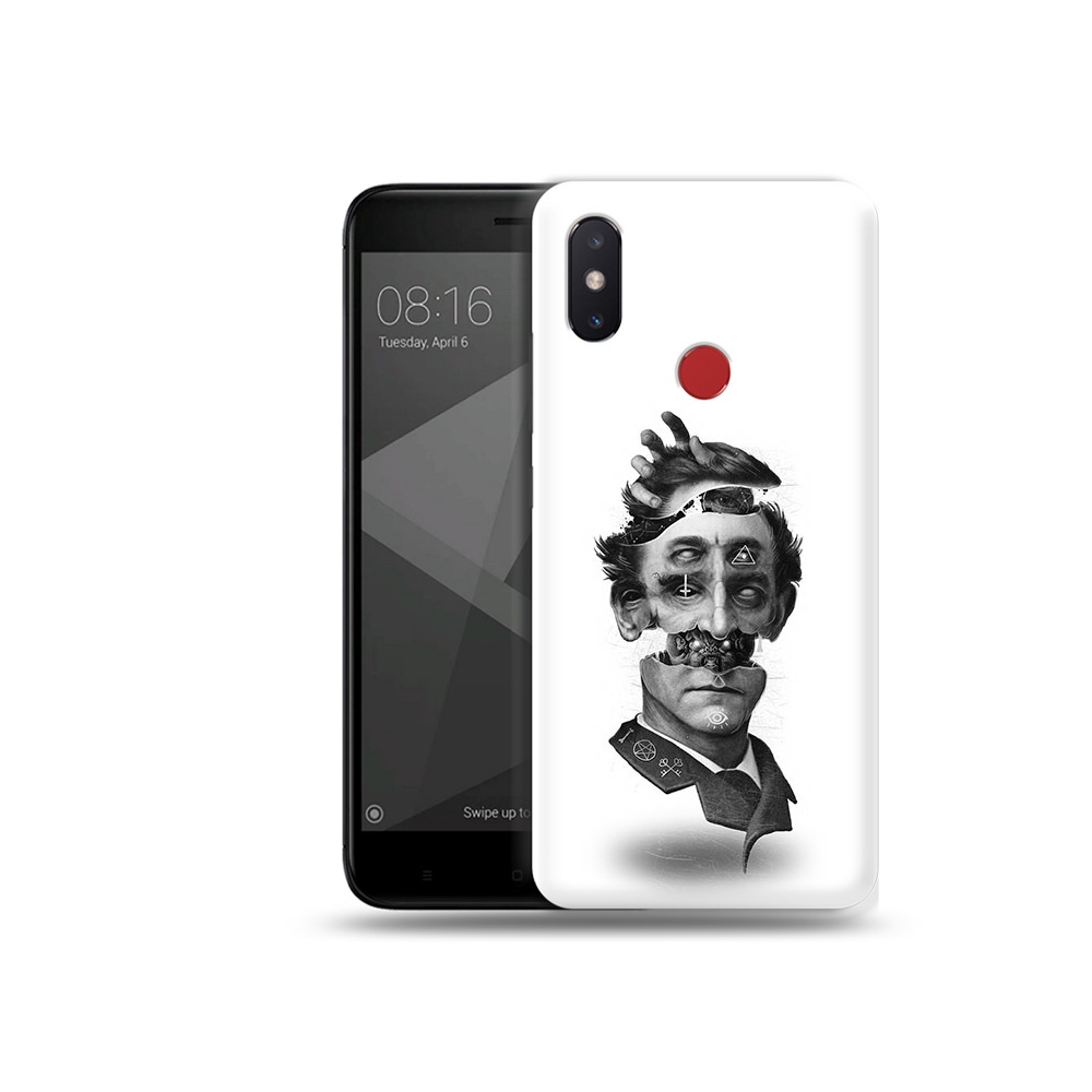 

Чехол MyPads Tocco для Xiaomi Mi 8 SE страшное лицо абстракция (PT113500.331.628), Прозрачный, Tocco