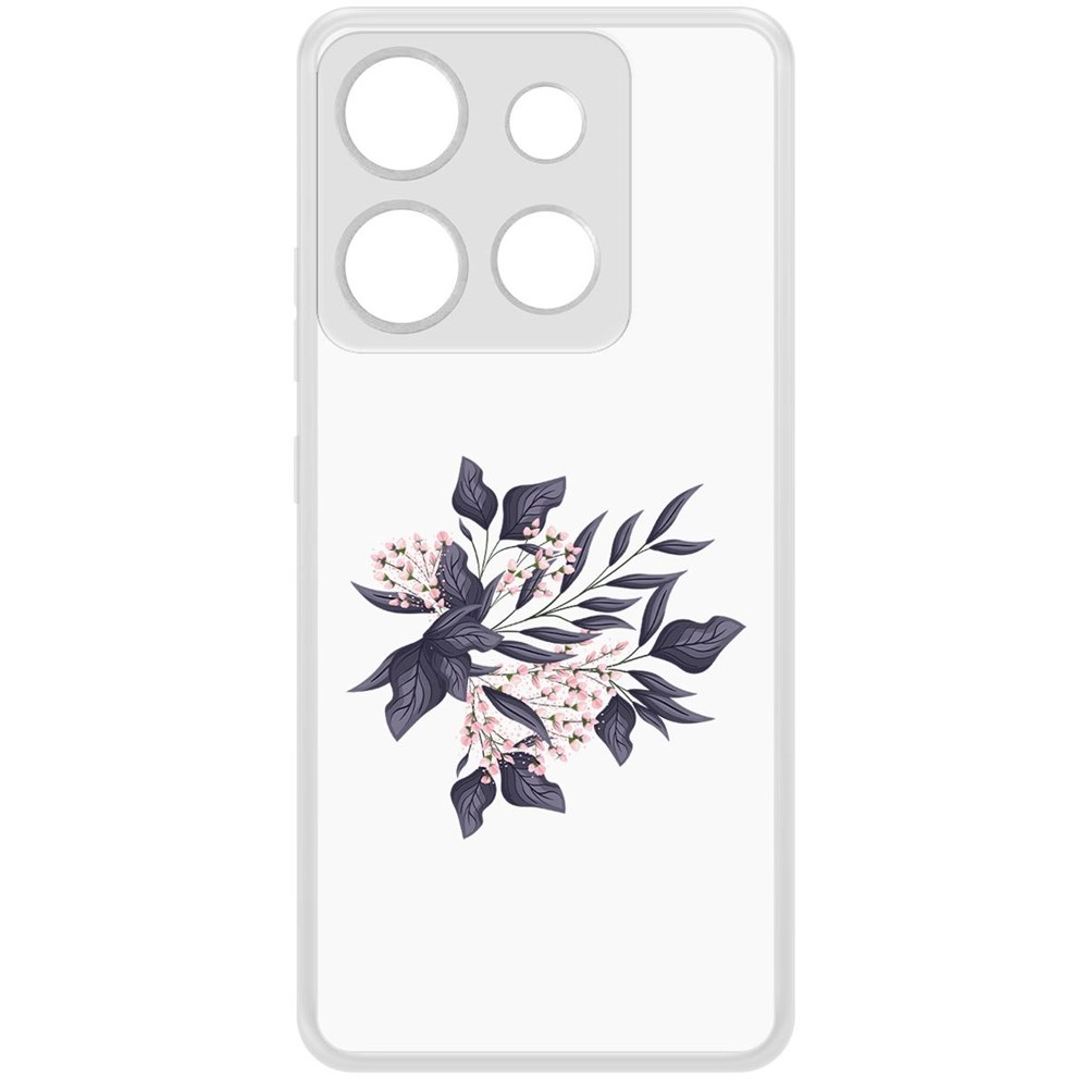 

Чехол-накладка Krutoff Clear Case Розовые бутоны для INFINIX Smart 7 HD, Прозрачный