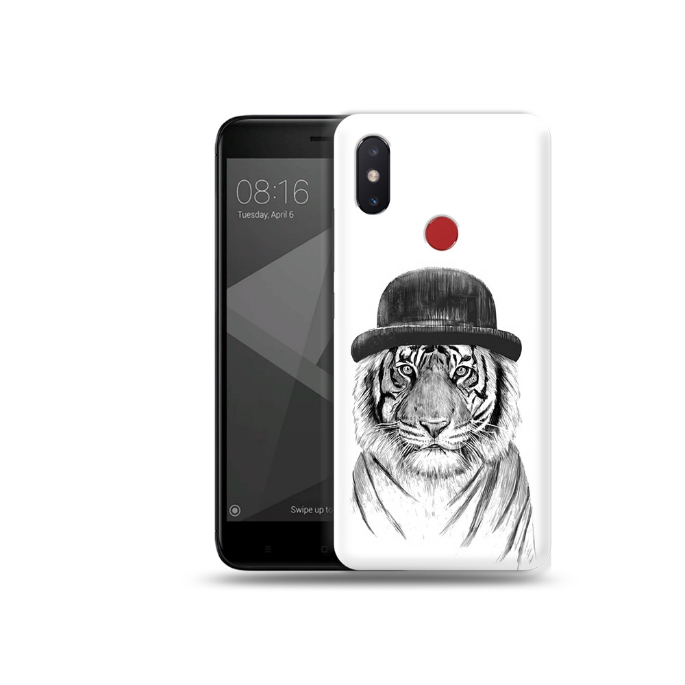 

Чехол MyPads Tocco для Xiaomi Mi 8 SE тигр британец (PT113500.331.641), Прозрачный, Tocco