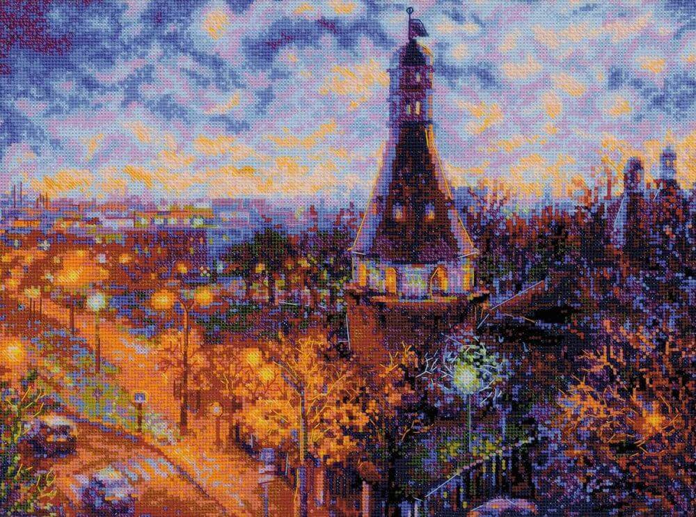 

Набор для вышивания Риолис (Сотвори Сама) Ночная Москва. Симонов монастырь 1990