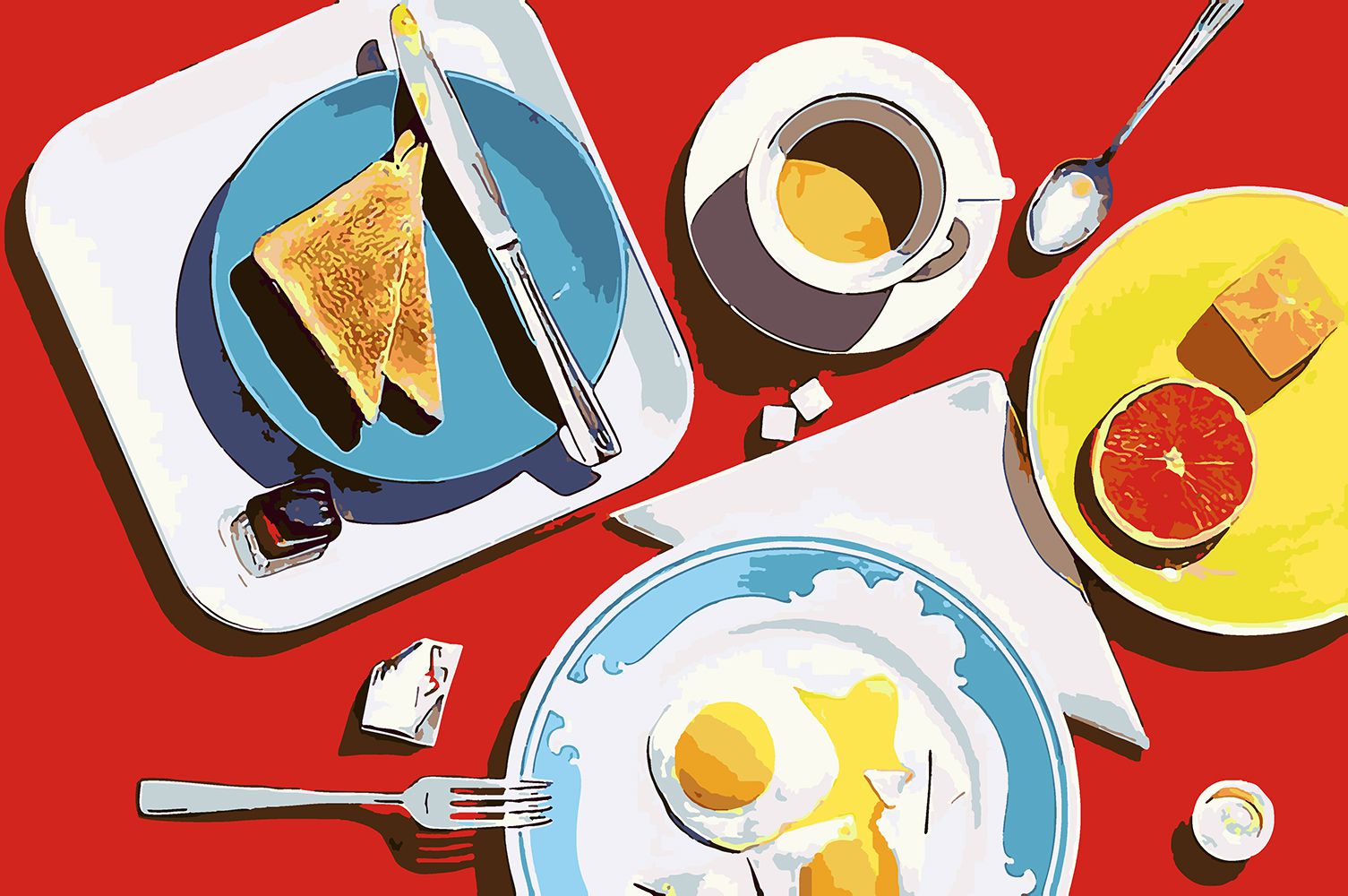 

Картина по номерам Красиво Красим Breakfast - Pop Art, 100 х 150 см, Breakfast - Pop Art