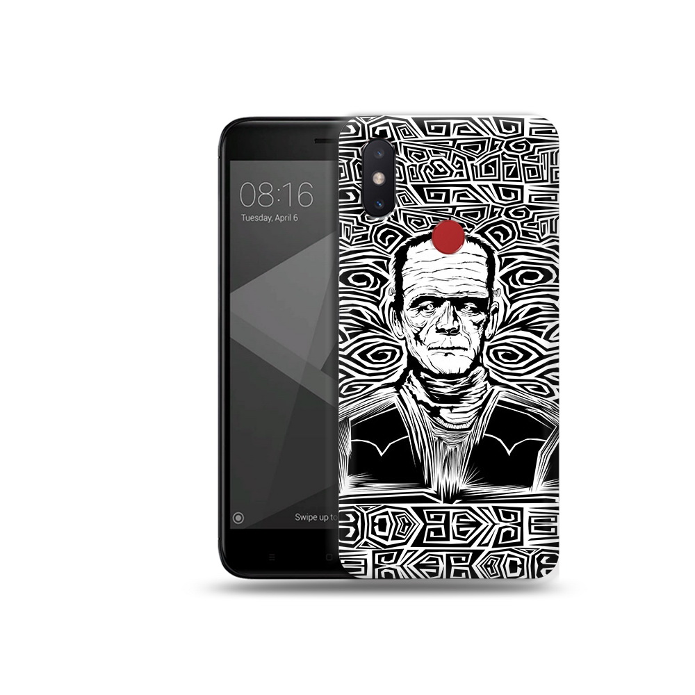 

Чехол MyPads Tocco для Xiaomi Mi 8 SE франкенштейн черно белый (PT113500.331.661), Прозрачный, Tocco