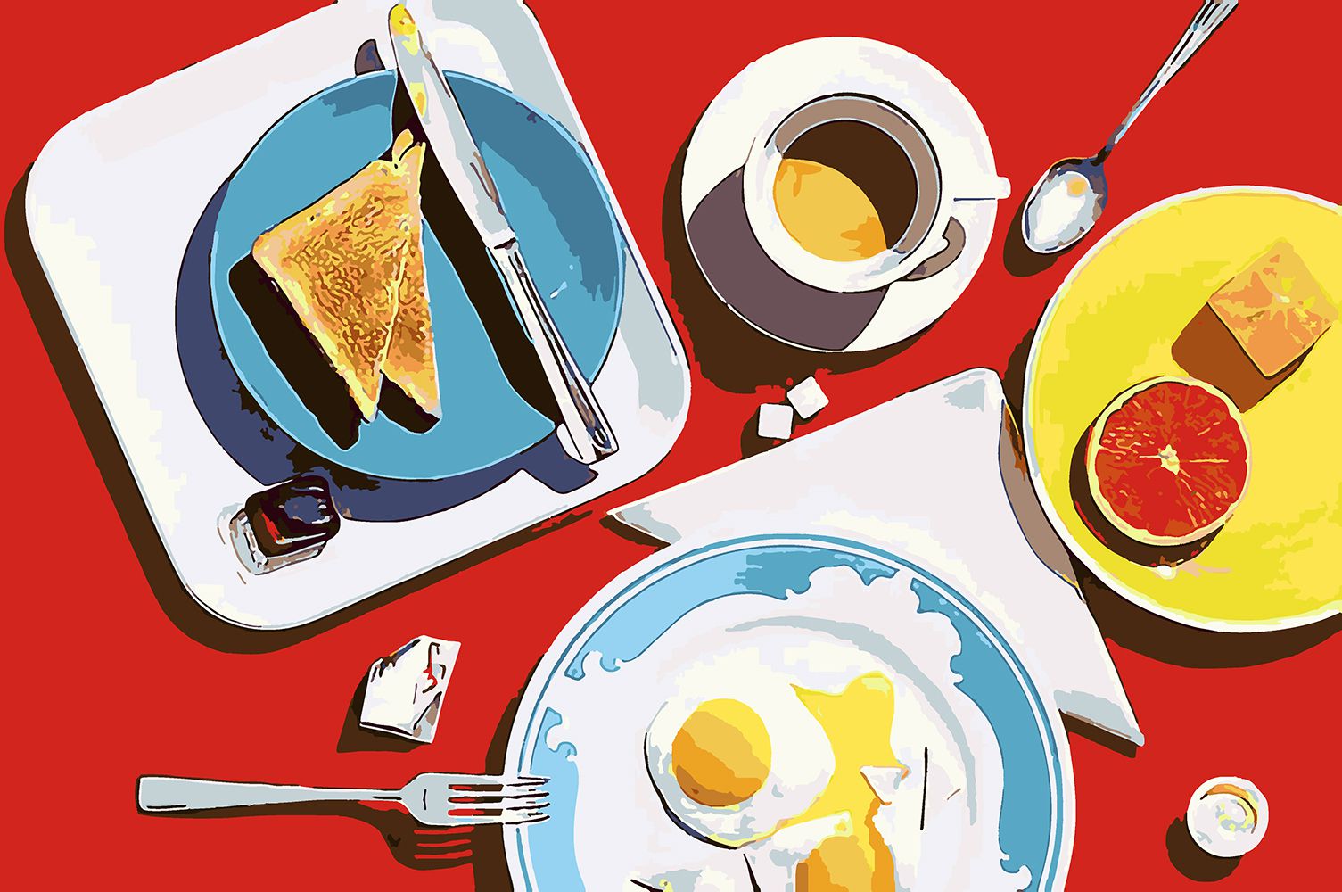 

Картина по номерам Красиво Красим Breakfast - Pop Art, 40 х 60 см, Breakfast - Pop Art