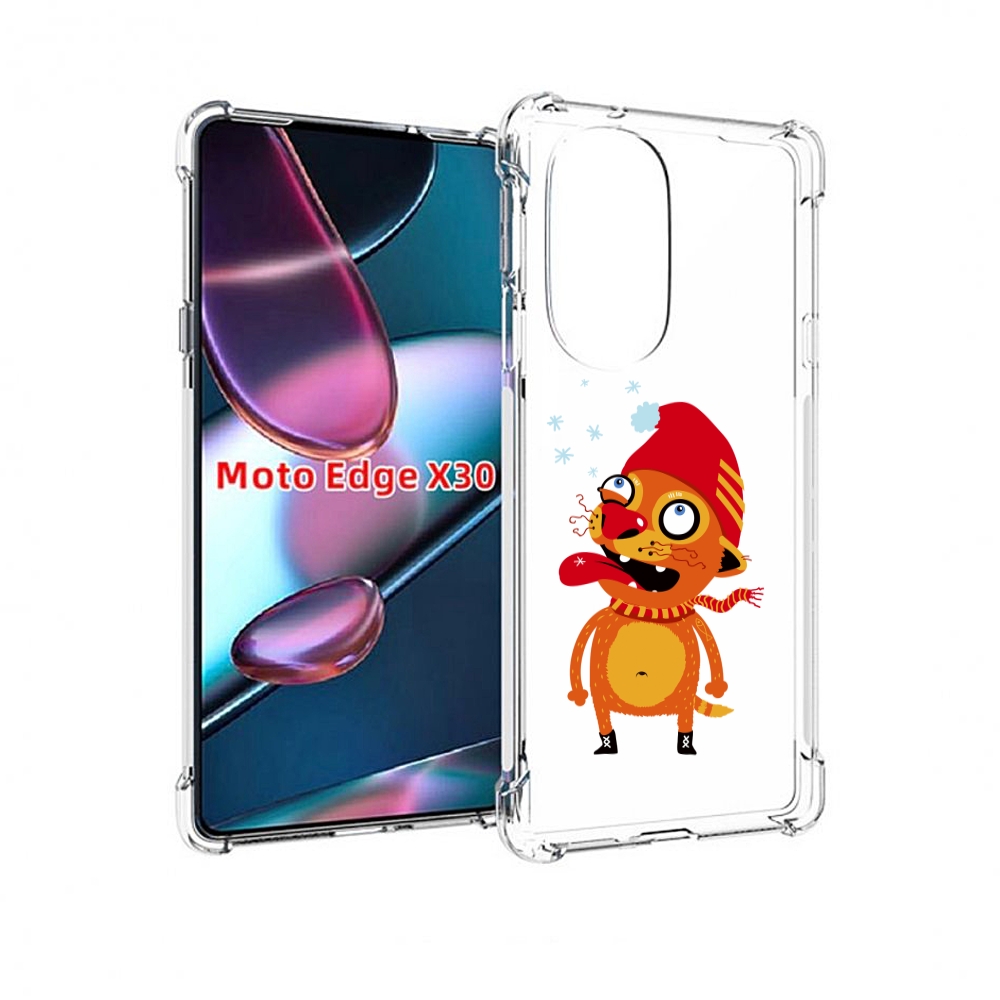 

Чехол MyPads Зимний кот для Motorola Moto Edge X30, Прозрачный, Tocco