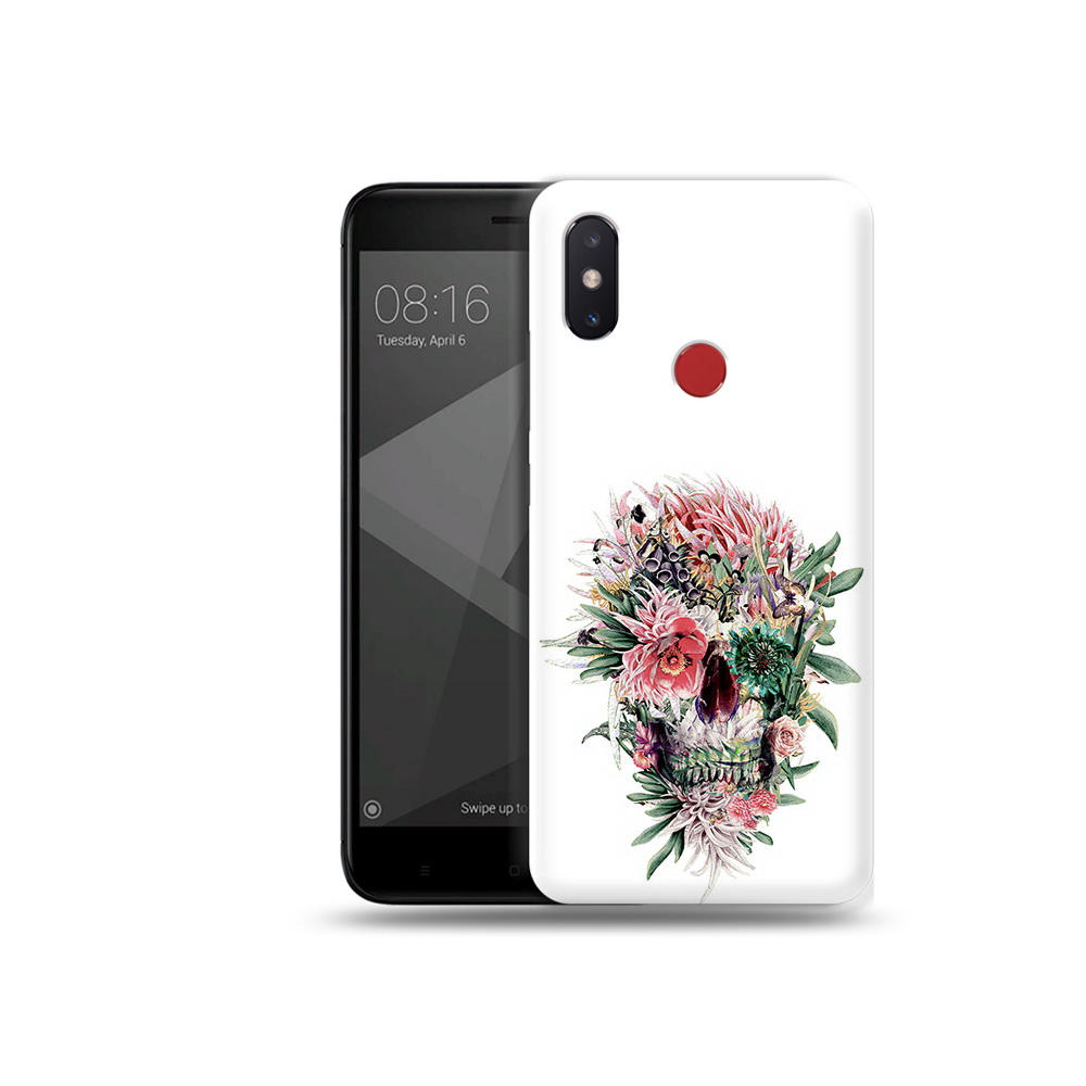 

Чехол MyPads Tocco для Xiaomi Mi 8 SE череп из цветов (PT113500.331.677), Прозрачный, Tocco
