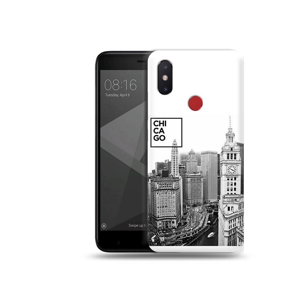 

Чехол MyPads Tocco для Xiaomi Mi 8 SE черно белый чикаго (PT113500.331.689), Прозрачный, Tocco