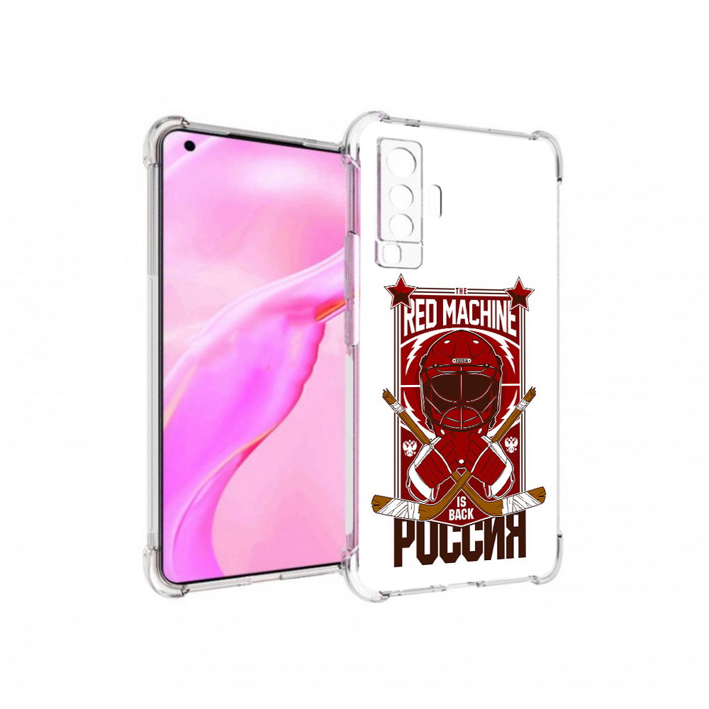 

Чехол MyPads Tocco для Vivo X50 хоккей россия (PT226969.391.666), Прозрачный, Tocco