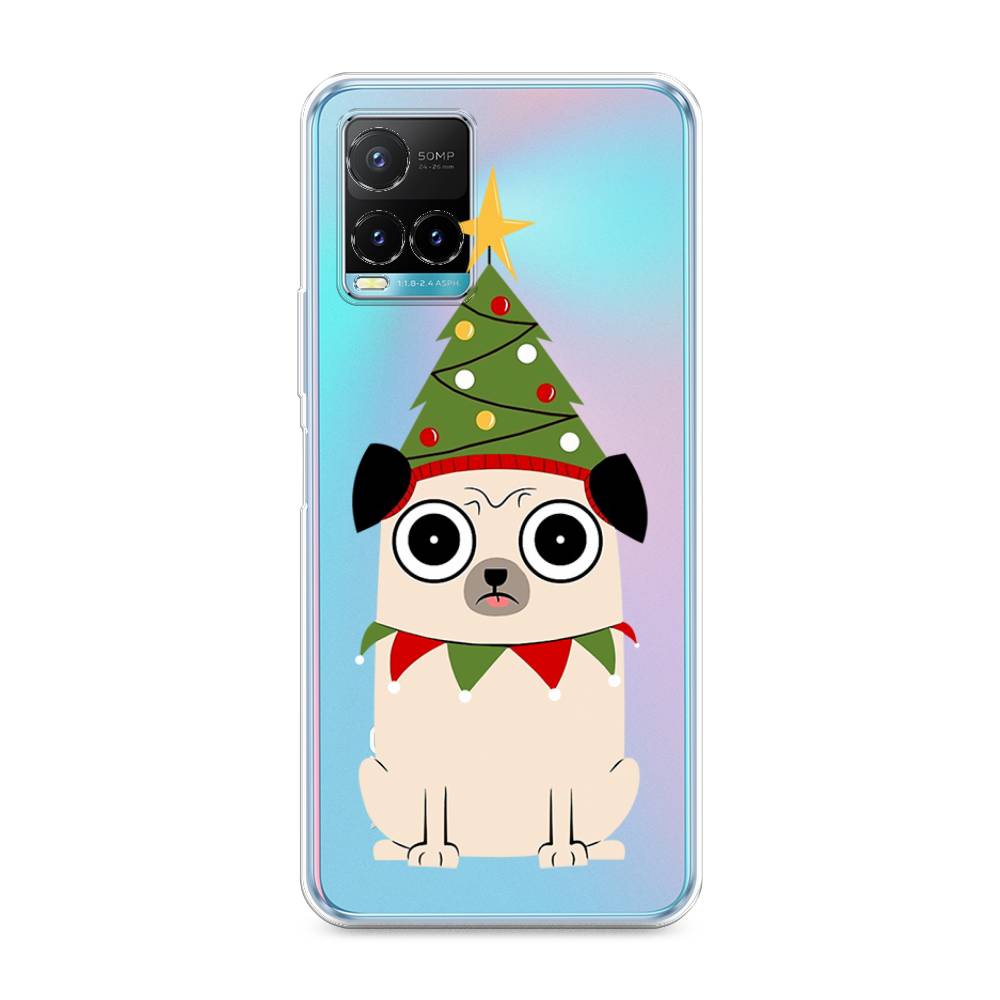 

Чехол для Vivo Y33s/Y21 "Собачка с ёлочкой", Бежевый;красный;зеленый, 265850-1