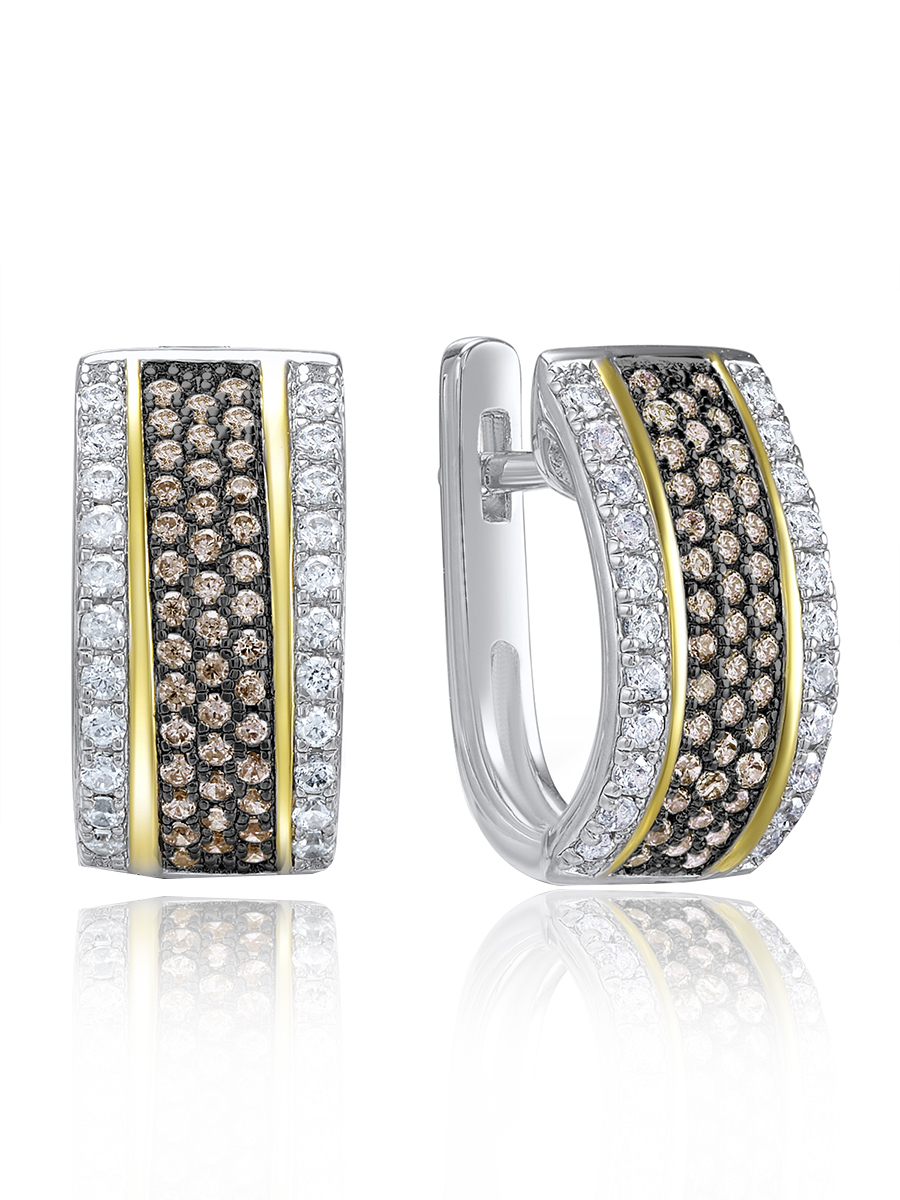 

Серьги из серебра VALTERA 111296, фианит, 111296