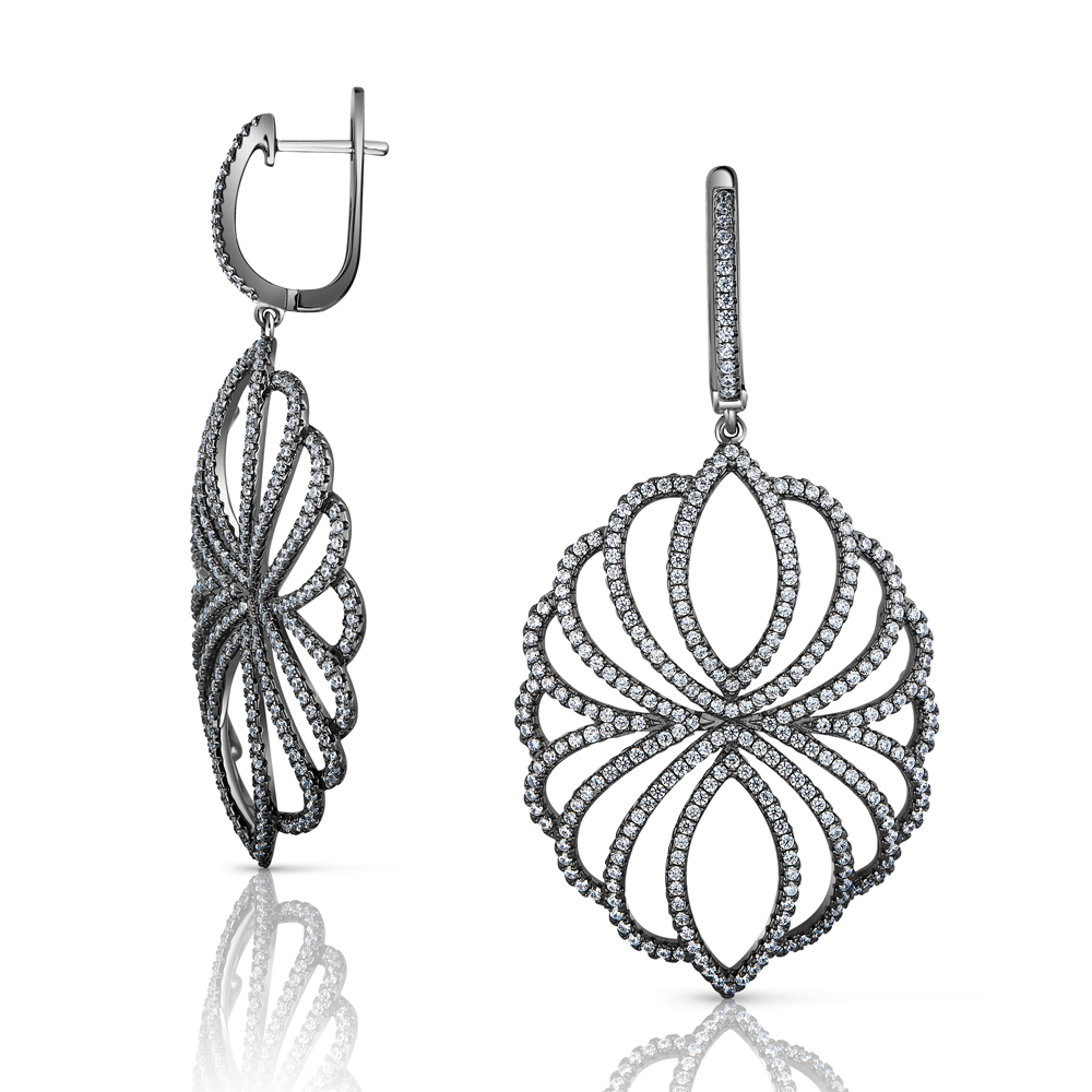 

Серьги из серебра VALTERA 093868, фианит, 093868