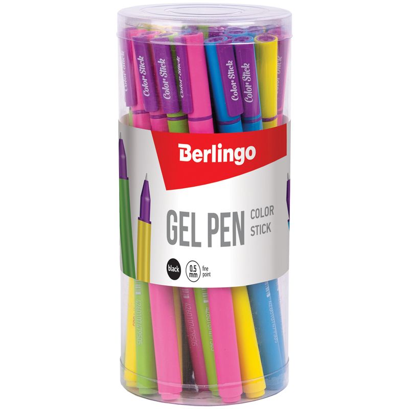 

Набор из 32 шт. Ручка гелевая Berlingo Color Stick черная, 0,5 мм, корпус ассорти