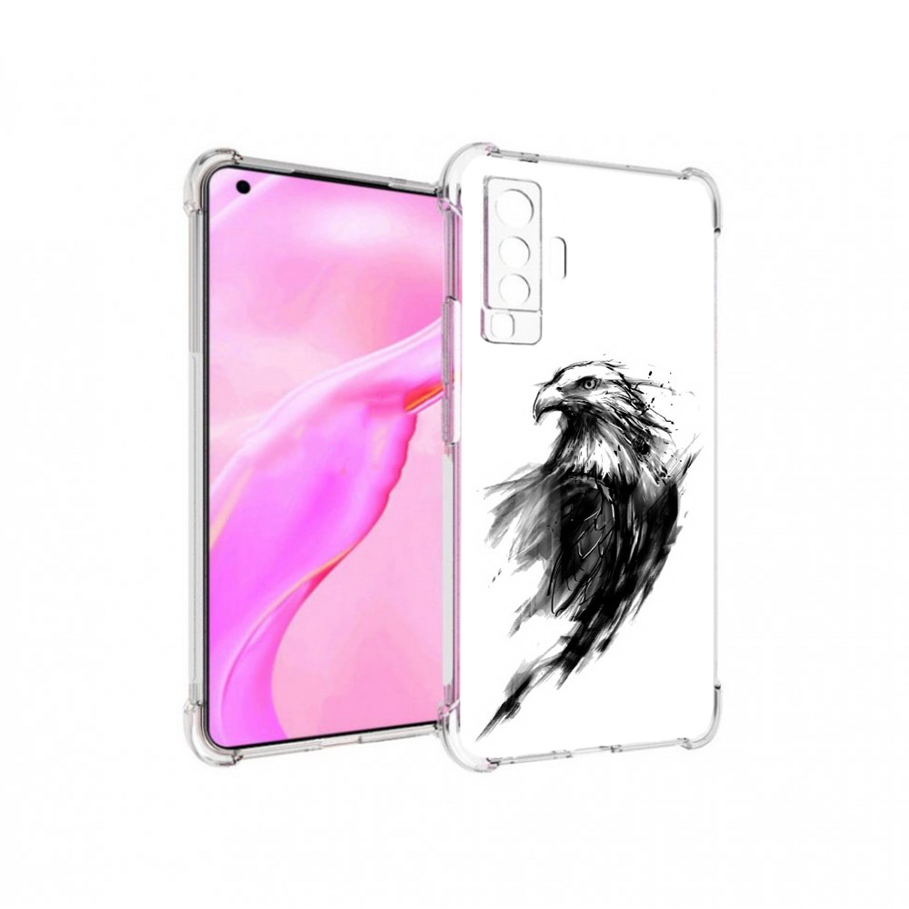 

Чехол MyPads Tocco для Vivo X50 чб птица (PT226969.391.670), Прозрачный, Tocco