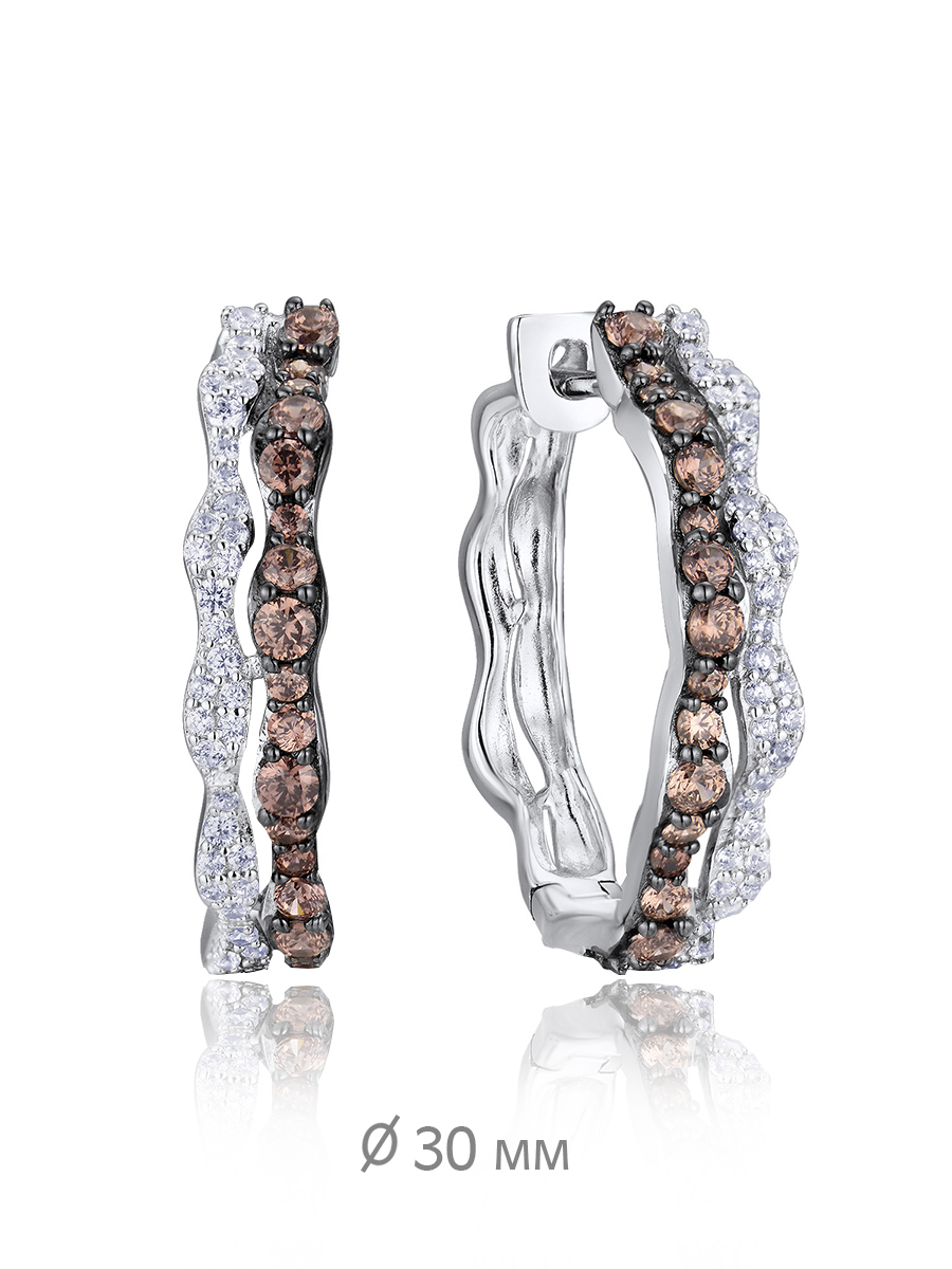 

Серьги из серебра VALTERA 111318, фианит, 111318