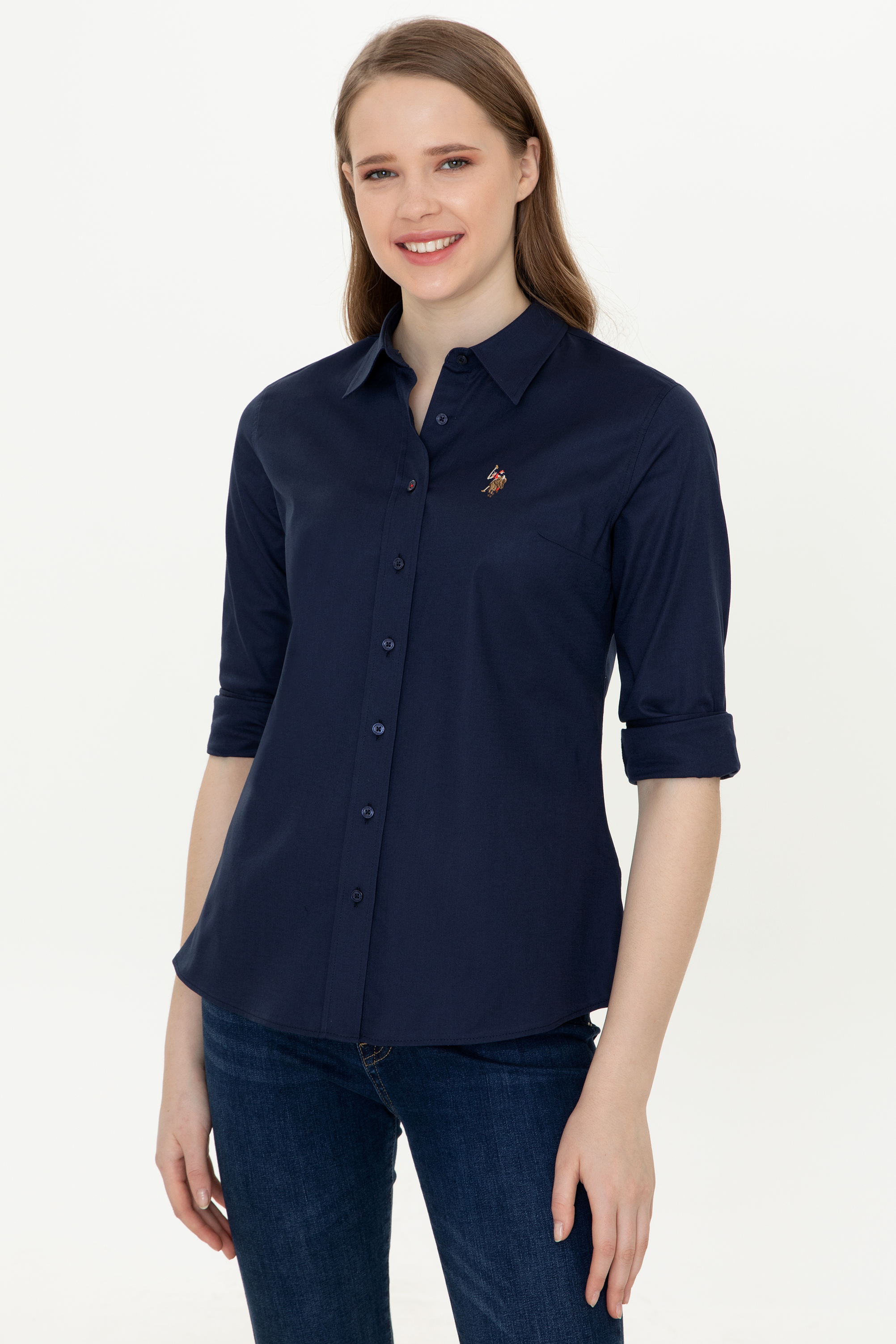 

Рубашка женская U.S. POLO Assn. G082SZ0040CRISCOLOR22Y синяя 36, Синий, G082SZ0040CRISCOLOR22Y