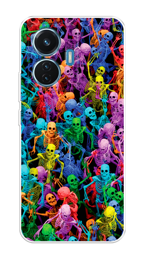 

Чехол на Vivo T1 "Вечеринка скелетов", Фиолетовый;желтый;оранжевый, 267150-6