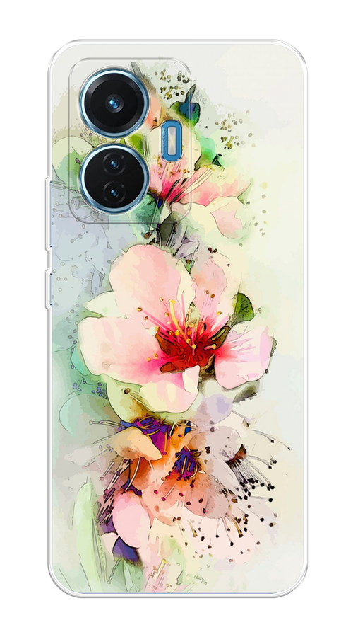 

Чехол на Vivo T1 "Нежные цветы", Зеленый;розовый, 267150-2