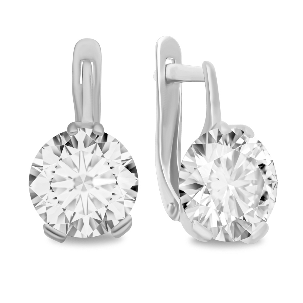 

Серьги из серебра 585Gold 702010723, фианит, 702010723