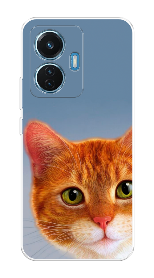 

Чехол на Vivo T1 "Любопытный котик", Коричневый, 267150-1