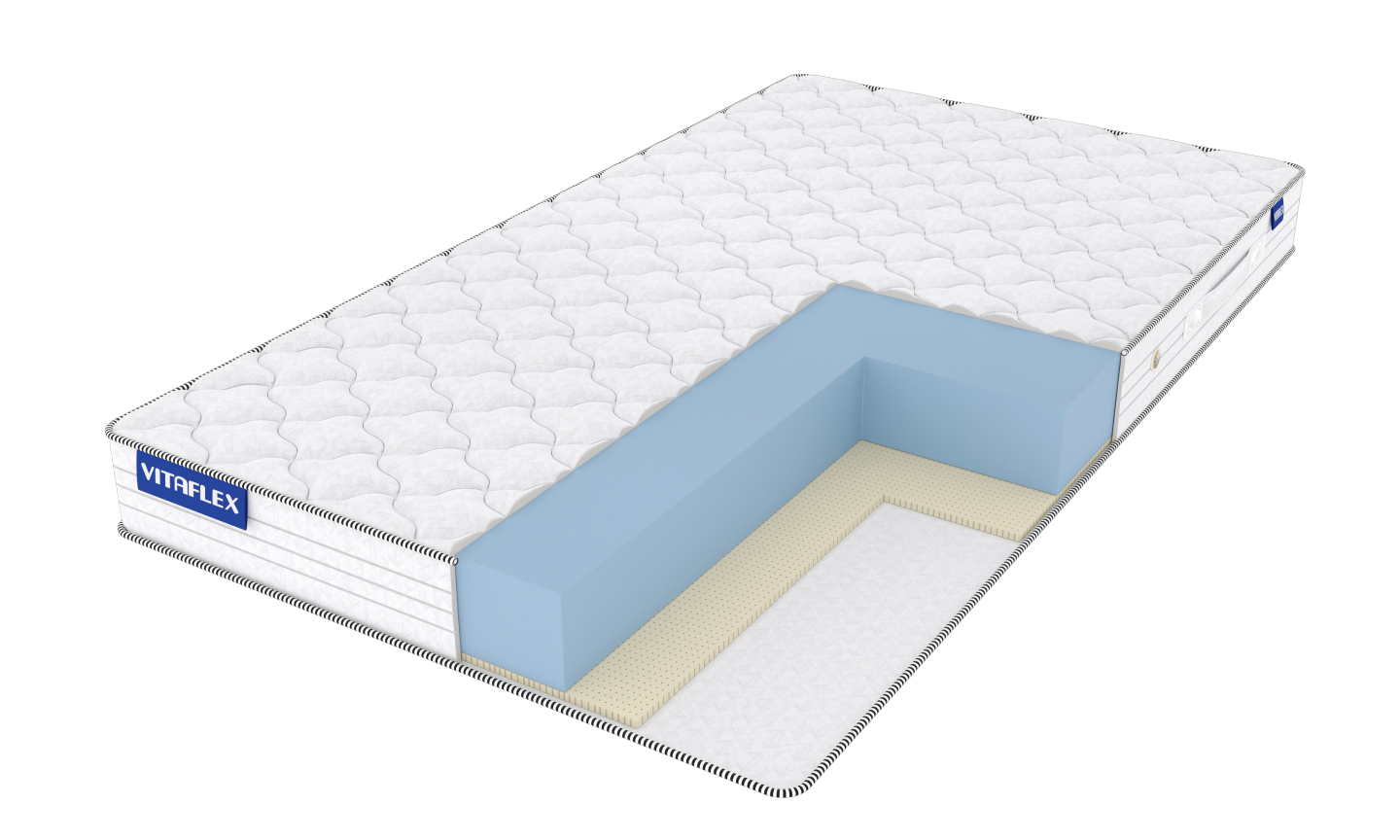 

Матрас Vitaflex Foam Classic Standart Easy 190х180, Бежевый;белый;серый;серебристый, Standart Easy
