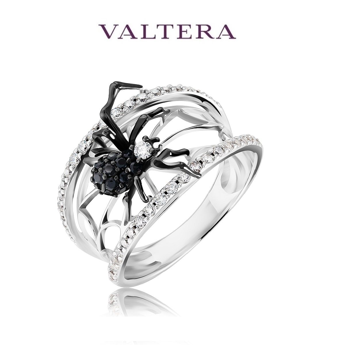 

Кольцо из серебра р.  VALTERA 083192, фианит\шпинель нано, 083192