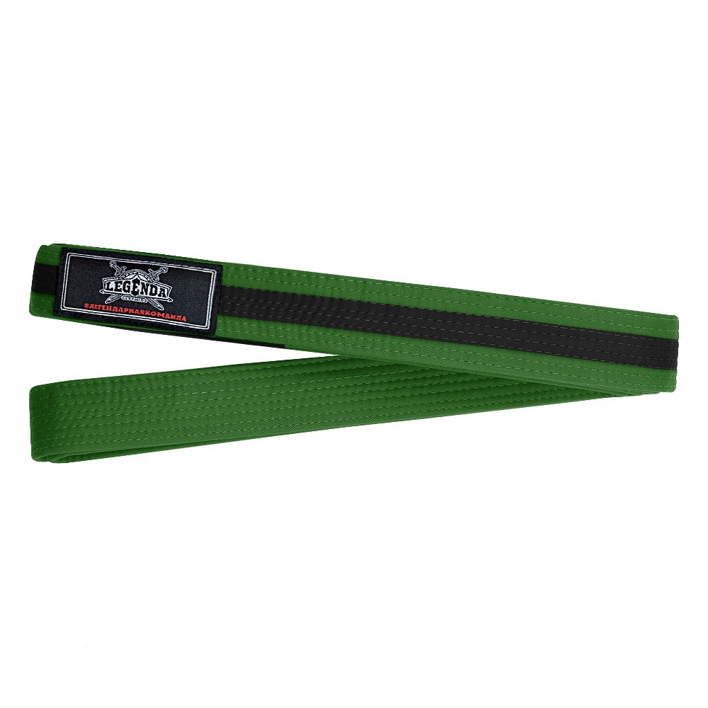 

Пояс детский для кимоно BJJ Legenda Green/Black М2, Зеленый