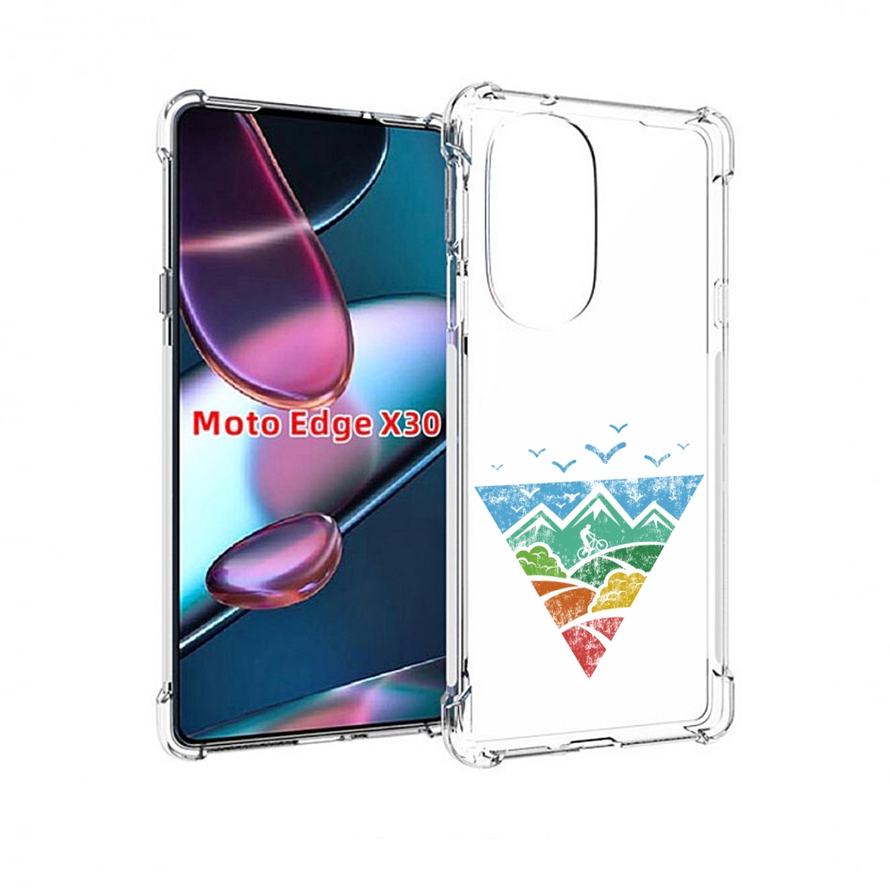

Чехол MyPads Лес земля море чайки для Motorola Moto Edge X30, Прозрачный, Tocco
