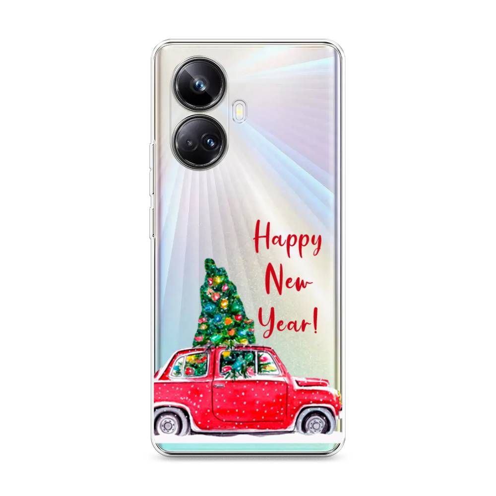 

Чехол на Realme 10 Pro+ "Happy New Year", Красный;зеленый, 2512350-5