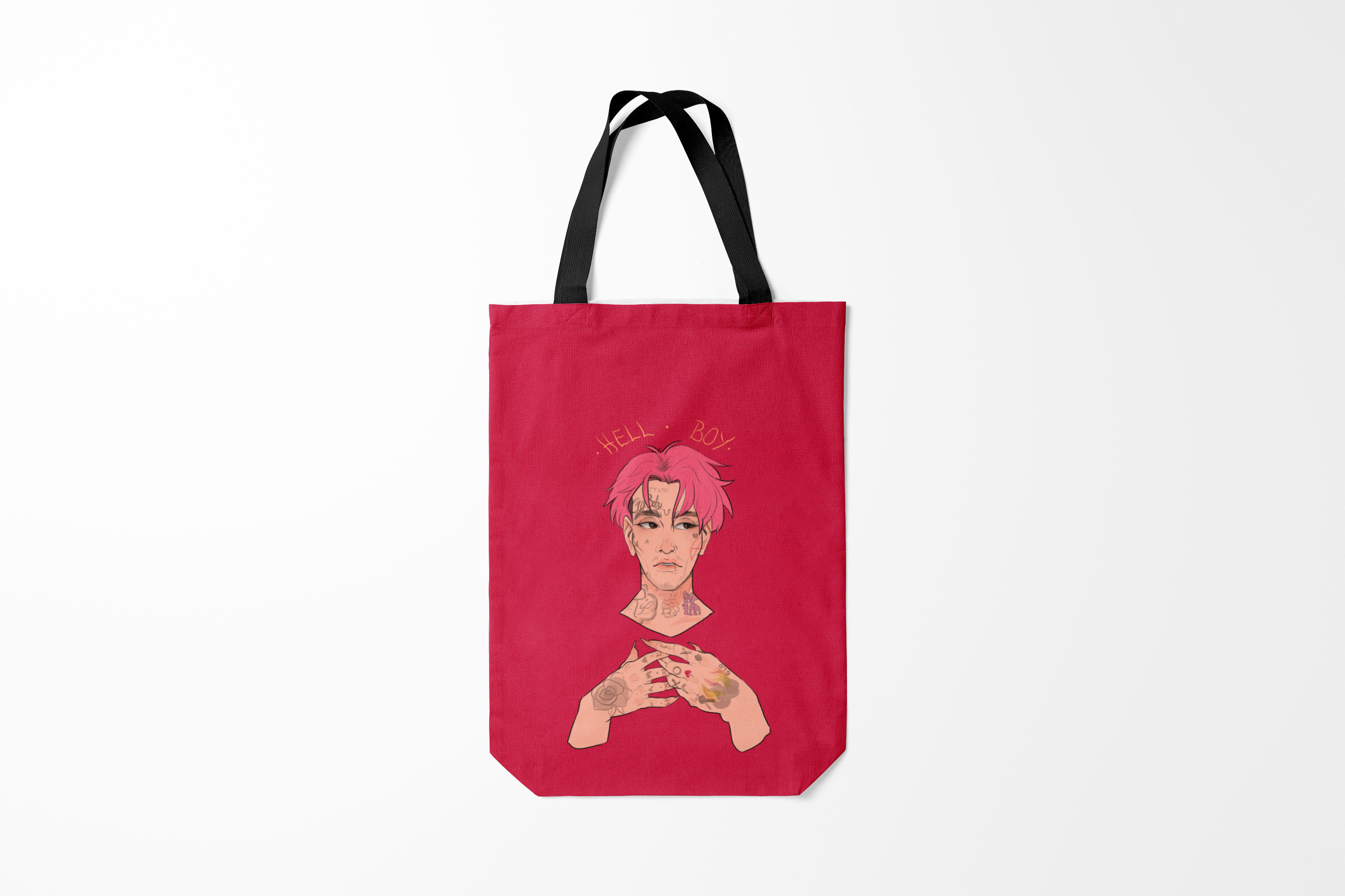 

Сумка шoппер унисекс Burnettie Lil Peep Hell Boy, красный, Lil Peep Hell Boy