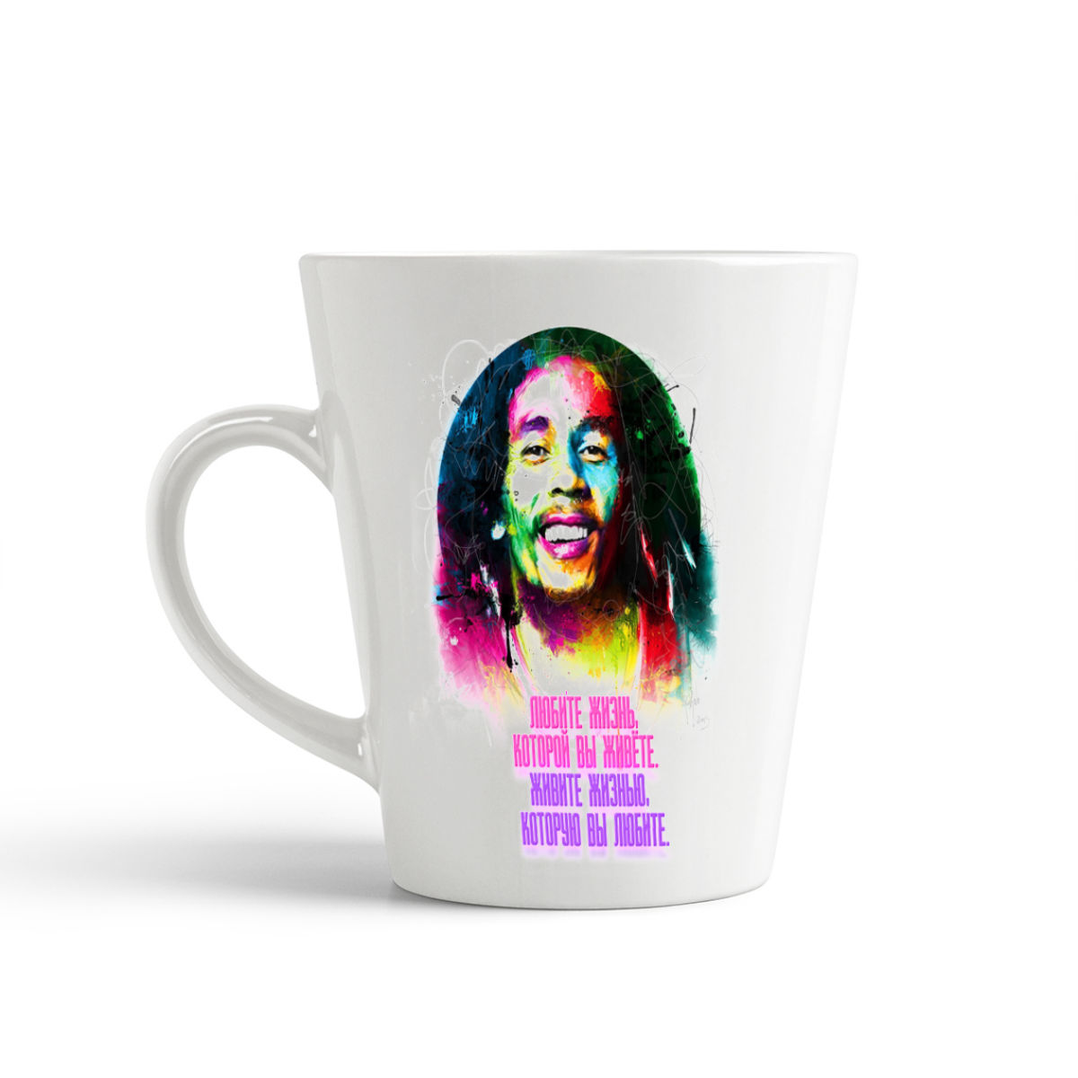 

Конусная кружка CoolPodarok Легенда Bob Marley