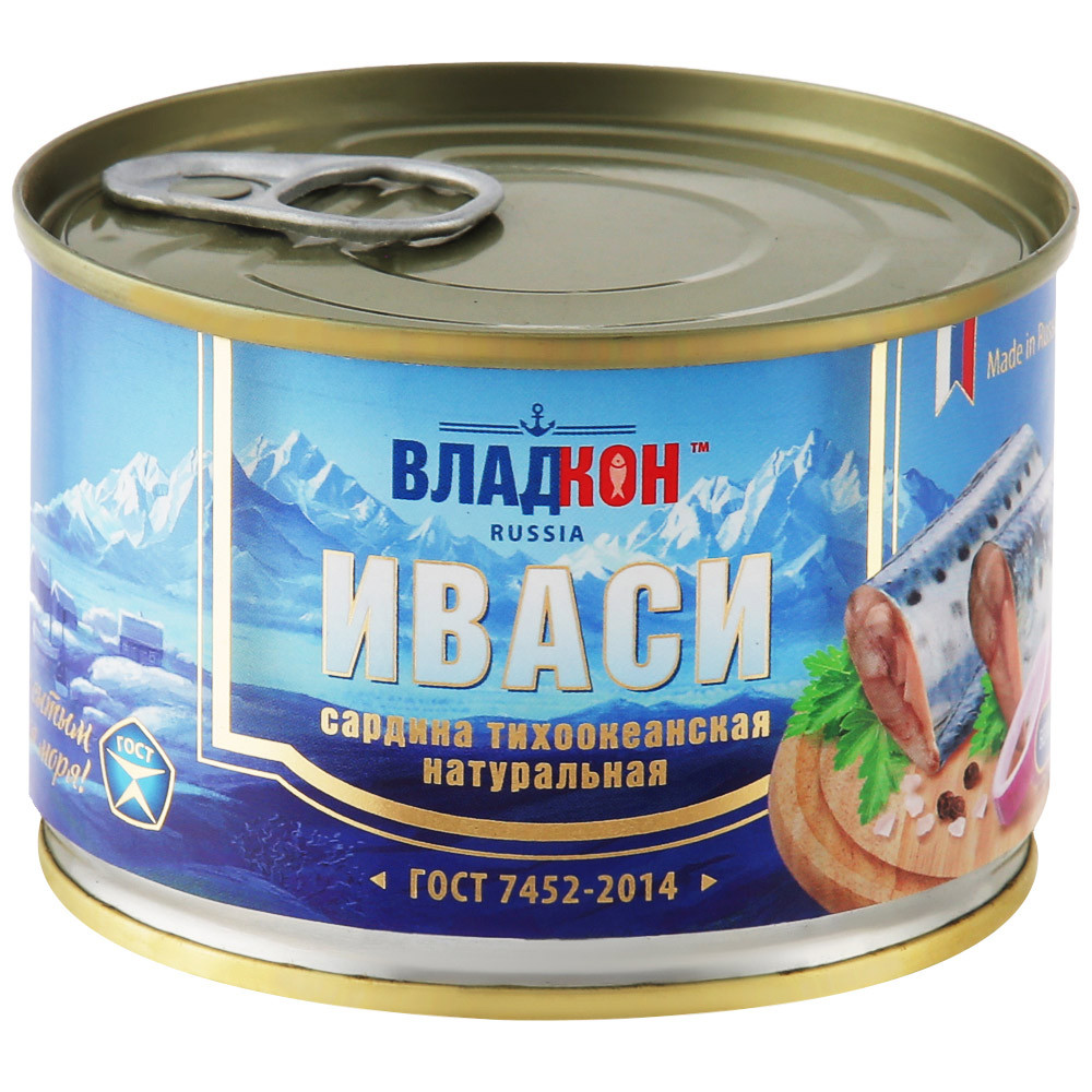

Сардина Владкон Иваси натуральная 250 г