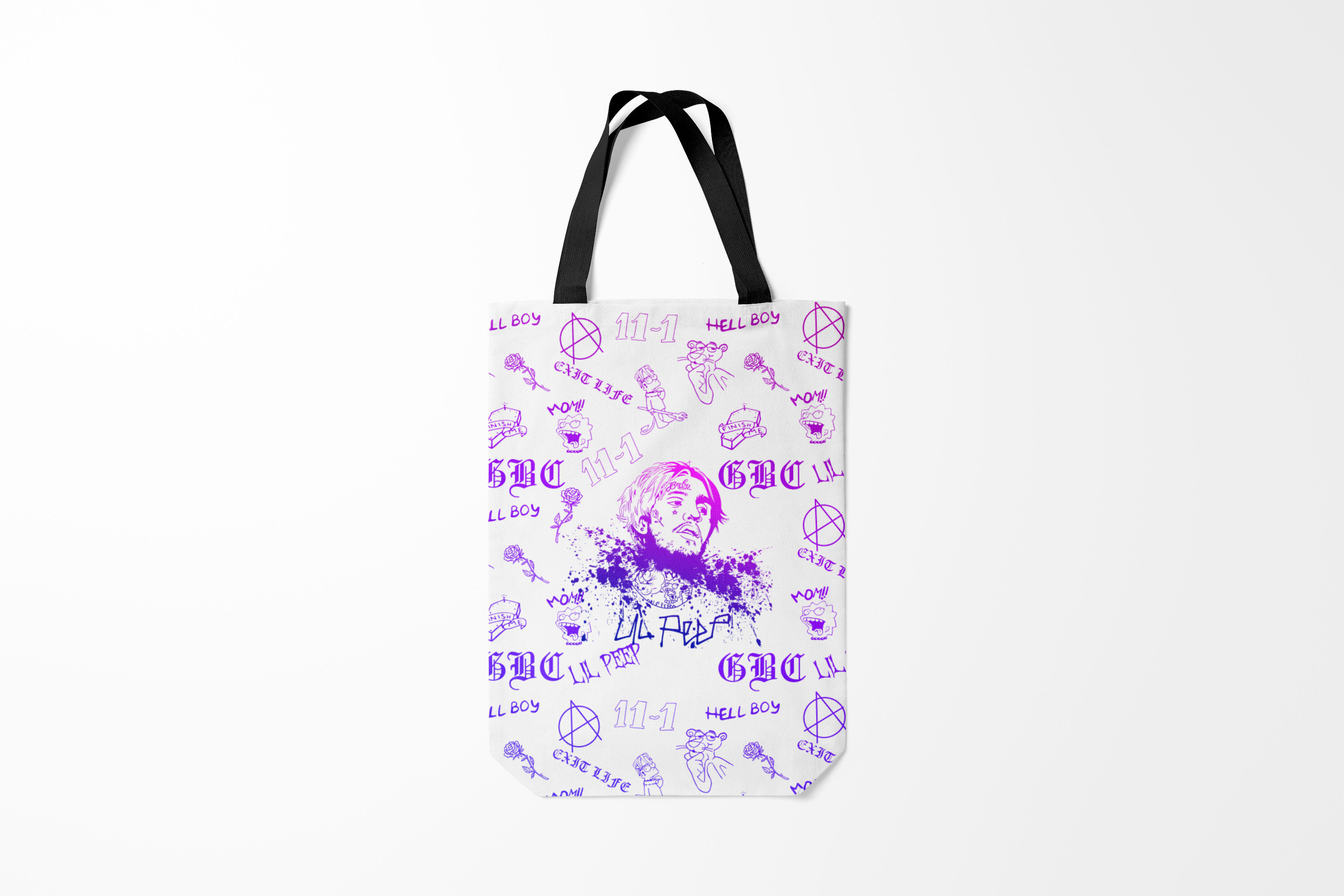 

Сумка шoппер унисекс Burnettie Lil Peep, белый, Lil Peep