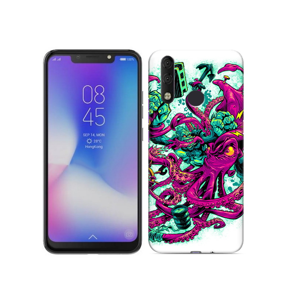 

Чехол MyPads Tocco для Tecno Camon 11 Pro фиолетовый кракен, Tocco