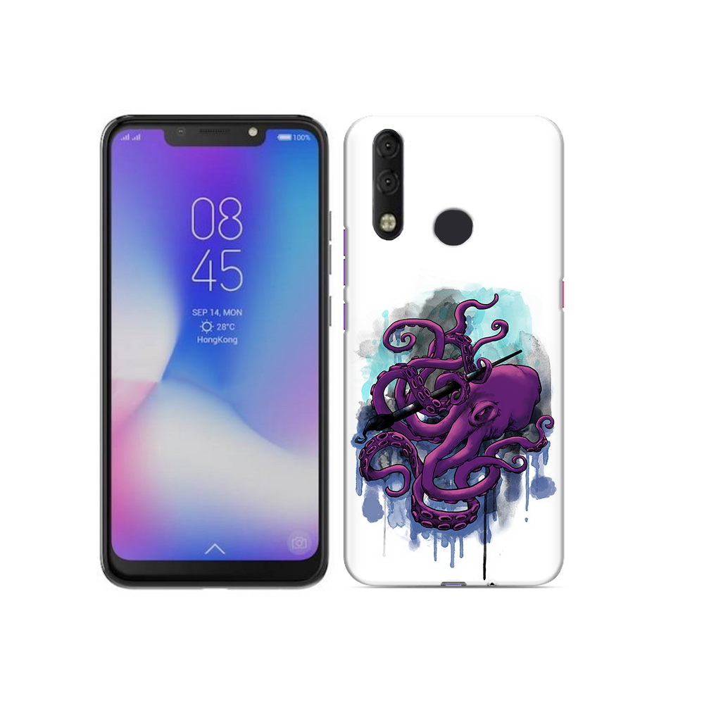 

Чехол MyPads Tocco для Tecno Camon 11 Pro фиолетовый осьминог, Tocco