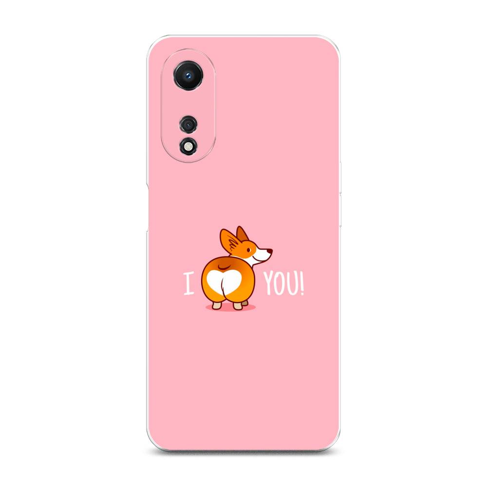 

Чехол для Oppo A58 5G "Корги I love you", Розовый;коричневый;белый, 2512450-1