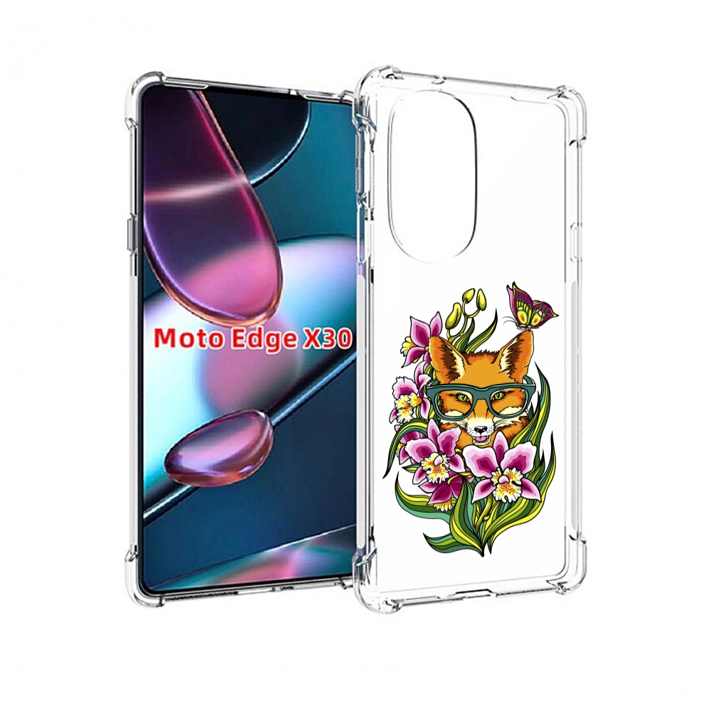 

Чехол MyPads Лиса в цветах для Motorola Moto Edge X30, Прозрачный, Tocco